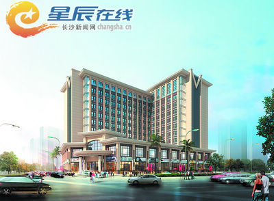 长兴新区是双江口镇主导的集镇开发项目。图为该新区内12层的四星级酒店效果图。曹卫红 供图