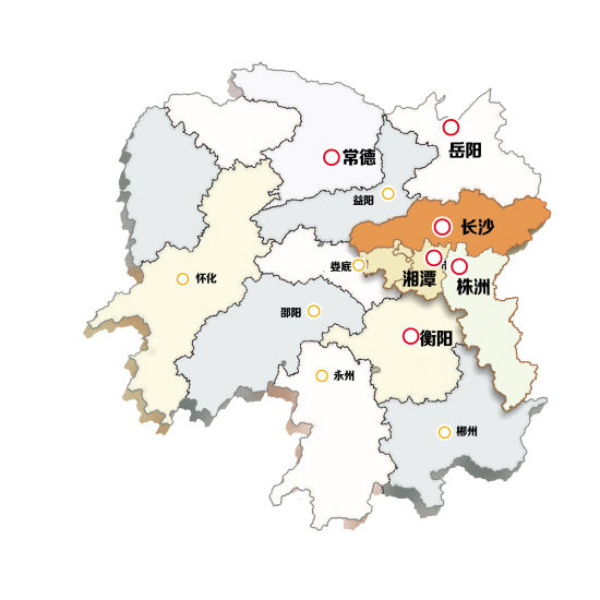 2015年湖南将建成6个特大城市 长沙中心城区