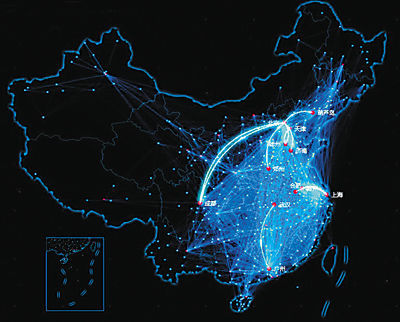 实时地图上的春运全景:湖南人是跨省春运主力