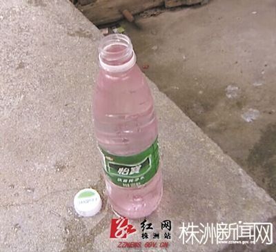 塑料瓶中的井水放置多时未发现沉淀。温琳/摄